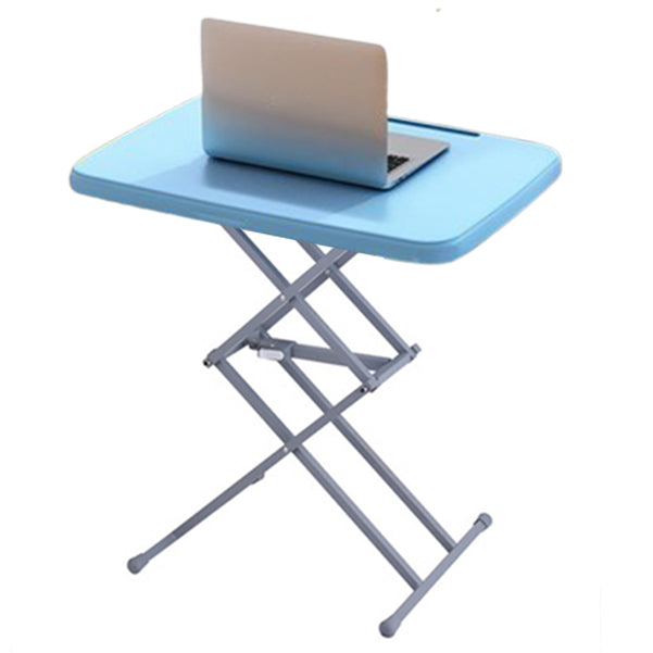 Rectangular Contemporary Standing Desk Converter Plastic Adjustable Folding Table 25.2"L x 17.7"W x 27.2"H Sky Blue Clearhalo 'furn' 'furn_office_desk' 'Furniture' 'Office Desks' 'Office Furniture' 'office_desk' 5983380