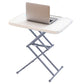 Rectangular Contemporary Standing Desk Converter Plastic Adjustable Folding Table 25.2"L x 17.7"W x 27.2"H Gloss White Clearhalo 'furn' 'furn_office_desk' 'Furniture' 'Office Desks' 'Office Furniture' 'office_desk' 5983382
