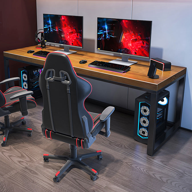 Rectangular Writing Desk Modern Writing Desk with Metal Legs Clearhalo 'furn' 'furn_office_desk' 'Furniture' 'Office Desks' 'Office Furniture' 'office_desk' 5983394