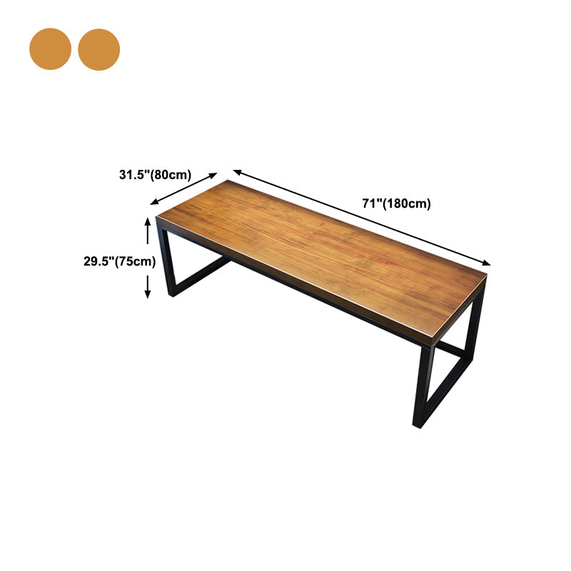 Rectangular Writing Desk Modern Writing Desk with Metal Legs Clearhalo 'furn' 'furn_office_desk' 'Furniture' 'Office Desks' 'Office Furniture' 'office_desk' 5983398