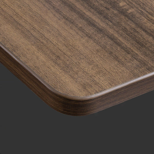 Escritorio de oficina industrial marrón con patas de alfiler de hierro escritura de madera artificial parsons