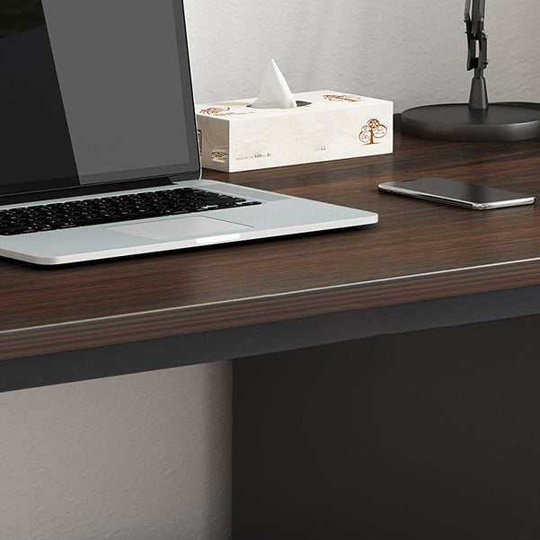 Escritorio de escritura de metal y madera escritorio de oficina rectangular para dormitorios