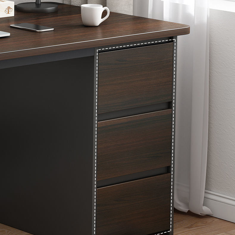 Escritorio de escritura de metal y madera escritorio de oficina rectangular para dormitorios