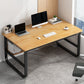 Escritorio de escritura de metal y madera escritorio de oficina rectangular para dormitorios