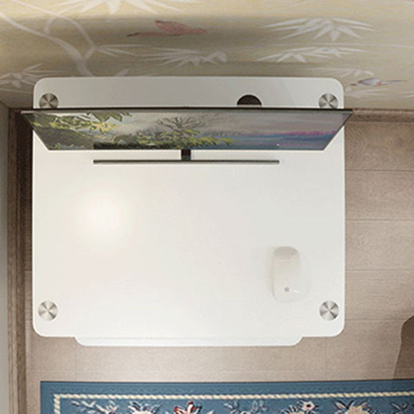 Contemporary Glass Computer Desk Keyboard Tray Rectangular Office Desk Clearhalo 'furn' 'furn_office_desk' 'Furniture' 'Office Desks' 'Office Furniture' 'office_desk' 5983564