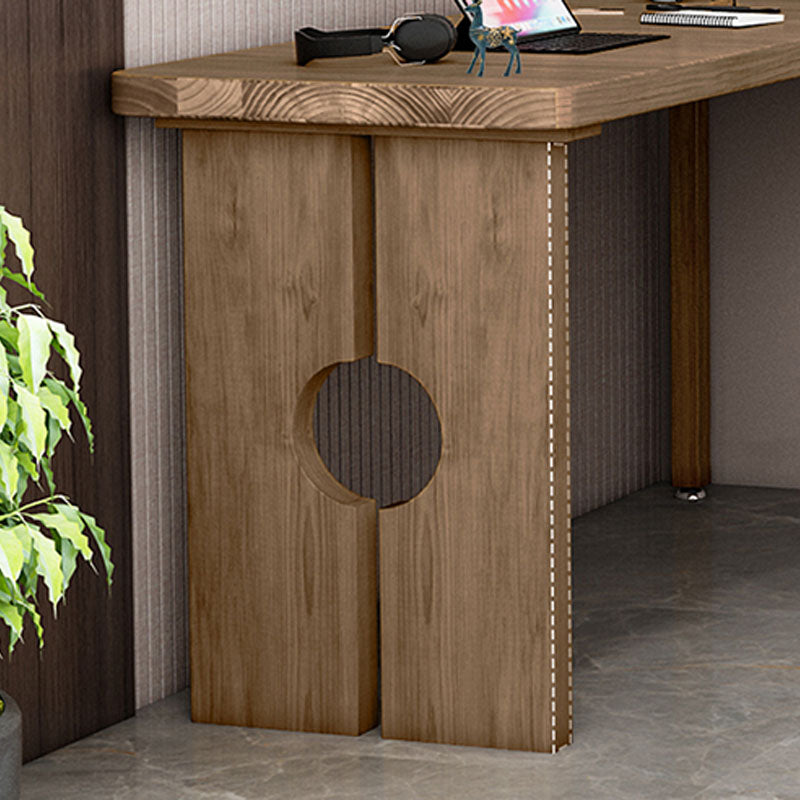 Natural Modern L-Shape Office Desk Home Solid Wood Writing Desk Clearhalo 'furn' 'furn_office_desk' 'Furniture' 'Office Desks' 'Office Furniture' 'office_desk' 5983665