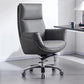 Contemporary Office Chair Wheels Leather High Back Executive Chair 1 Piece Gray Clearhalo 'furn' 'furn_office_chair' 'Furniture' 'Office Chairs' 'Office Furniture' 'office_chair' 5983748