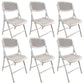 16" Wide Contemporary Desk Chair Armless Plastic Office Chair White 6 Piece Set Clearhalo 'furn' 'furn_office_chair' 'Furniture' 'Office Chairs' 'Office Furniture' 'office_chair' 5983789