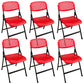 16" Wide Contemporary Desk Chair Armless Plastic Office Chair Red 6 Piece Set Clearhalo 'furn' 'furn_office_chair' 'Furniture' 'Office Chairs' 'Office Furniture' 'office_chair' 5983792