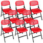 16" Wide Contemporary Desk Chair Armless Plastic Office Chair Red 8 Piece Set Clearhalo 'furn' 'furn_office_chair' 'Furniture' 'Office Chairs' 'Office Furniture' 'office_chair' 5983794