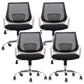 Contemporary Microfiber Adjustable Ergonomic Chair Mid-Back Conference Arm Chair