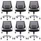 Contemporary Microfiber Adjustable Ergonomic Chair Mid-Back Conference Arm Chair