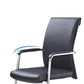 Chaise de bras contemporain bras fixes sans roues en cuir chaise de bureau noir