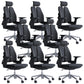 Modern Office Chair with Wheels High-Back Adjustable Arms Mesh Desk Chair Matte Black 8 Piece Set Clearhalo 'furn' 'furn_office_chair' 'Furniture' 'Office Chairs' 'Office Furniture' 'office_chair' 5983857