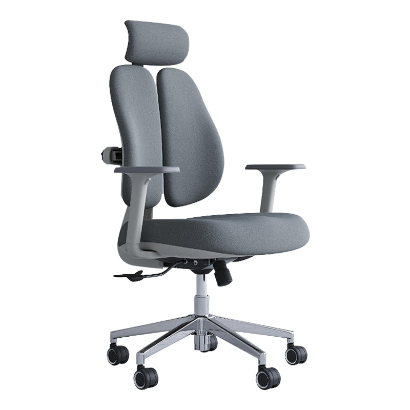 Modern Office Chair with Wheels High-Back Adjustable Arms Mesh Desk Chair Grey 1 Piece Clearhalo 'furn' 'furn_office_chair' 'Furniture' 'Office Chairs' 'Office Furniture' 'office_chair' 5983858