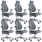 Modern Office Chair with Wheels High-Back Adjustable Arms Mesh Desk Chair Grey 6 Piece Set Clearhalo 'furn' 'furn_office_chair' 'Furniture' 'Office Chairs' 'Office Furniture' 'office_chair' 5983861