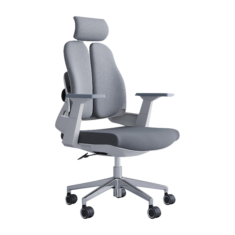 Modern Office Chair with Wheels High-Back Adjustable Arms Mesh Desk Chair Light Gray 1 Piece Clearhalo 'furn' 'furn_office_chair' 'Furniture' 'Office Chairs' 'Office Furniture' 'office_chair' 5983863
