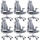 Modern Office Chair with Wheels High-Back Adjustable Arms Mesh Desk Chair Light Gray 6 Piece Set Clearhalo 'furn' 'furn_office_chair' 'Furniture' 'Office Chairs' 'Office Furniture' 'office_chair' 5983866