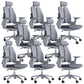 Modern Office Chair with Wheels High-Back Adjustable Arms Mesh Desk Chair Light Gray 8 Piece Set Clearhalo 'furn' 'furn_office_chair' 'Furniture' 'Office Chairs' 'Office Furniture' 'office_chair' 5983867
