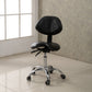 Modern Desk Chair with Wheels Leather Desk Chair in White/Black Matte Black 1 Piece Clearhalo 'furn' 'furn_office_chair' 'Furniture' 'Office Chairs' 'Office Furniture' 'office_chair' 5983870