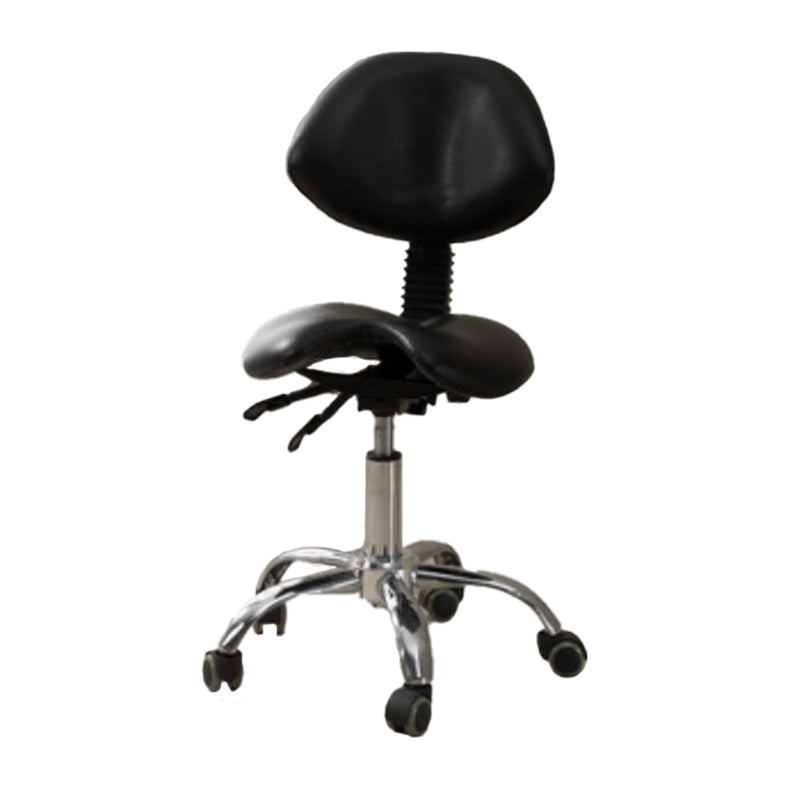 Modern Desk Chair with Wheels Leather Desk Chair in White/Black Clearhalo 'furn' 'furn_office_chair' 'Furniture' 'Office Chairs' 'Office Furniture' 'office_chair' 5983878