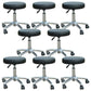 Modern Desk Chair with Wheels Leather Desk Chair in White/Black Black 8 Piece Set Clearhalo 'furn' 'furn_office_chair' 'Furniture' 'Office Chairs' 'Office Furniture' 'office_chair' 5983879