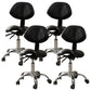 Modern Desk Chair with Wheels Leather Desk Chair in White/Black Matte Black 4 Piece Set Clearhalo 'furn' 'furn_office_chair' 'Furniture' 'Office Chairs' 'Office Furniture' 'office_chair' 5983883