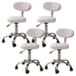 Modern Desk Chair with Wheels Leather Desk Chair in White/Black White 4 Piece Set Clearhalo 'furn' 'furn_office_chair' 'Furniture' 'Office Chairs' 'Office Furniture' 'office_chair' 5983888