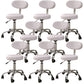 Modern Desk Chair with Wheels Leather Desk Chair in White/Black White 8 Piece Set Clearhalo 'furn' 'furn_office_chair' 'Furniture' 'Office Chairs' 'Office Furniture' 'office_chair' 5983890