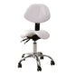Modern Desk Chair with Wheels Leather Desk Chair in White/Black Off-White 1 Piece Clearhalo 'furn' 'furn_office_chair' 'Furniture' 'Office Chairs' 'Office Furniture' 'office_chair' 5983891