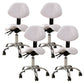 Modern Desk Chair with Wheels Leather Desk Chair in White/Black Off-White 4 Piece Set Clearhalo 'furn' 'furn_office_chair' 'Furniture' 'Office Chairs' 'Office Furniture' 'office_chair' 5983893