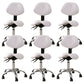 Modern Desk Chair with Wheels Leather Desk Chair in White/Black Off-White 6 Piece Set Clearhalo 'furn' 'furn_office_chair' 'Furniture' 'Office Chairs' 'Office Furniture' 'office_chair' 5983894