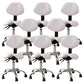 Modern Desk Chair with Wheels Leather Desk Chair in White/Black Off-White 8 Piece Set Clearhalo 'furn' 'furn_office_chair' 'Furniture' 'Office Chairs' 'Office Furniture' 'office_chair' 5983895
