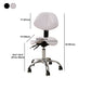 Modern Desk Chair with Wheels Leather Desk Chair in White/Black Clearhalo 'furn' 'furn_office_chair' 'Furniture' 'Office Chairs' 'Office Furniture' 'office_chair' 5983897