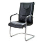 Chaise de bureau moderne en cuir à dossier haut avec accoudoirs inclus, noir/marron