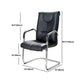 Chaise de bureau moderne en cuir à dossier haut avec accoudoirs inclus, noir/marron