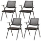 Contemporary Desk Chair Black Fixed Arms Low Back Office Chair Without Writing Pad 4 Piece Set Clearhalo 'furn' 'furn_office_chair' 'Furniture' 'Office Chairs' 'Office Furniture' 'office_chair' 5983973