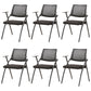 Contemporary Desk Chair Black Fixed Arms Low Back Office Chair Without Writing Pad 6 Piece Set Clearhalo 'furn' 'furn_office_chair' 'Furniture' 'Office Chairs' 'Office Furniture' 'office_chair' 5983974