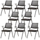 Contemporary Desk Chair Black Fixed Arms Low Back Office Chair Without Writing Pad 8 Piece Set Clearhalo 'furn' 'furn_office_chair' 'Furniture' 'Office Chairs' 'Office Furniture' 'office_chair' 5983976
