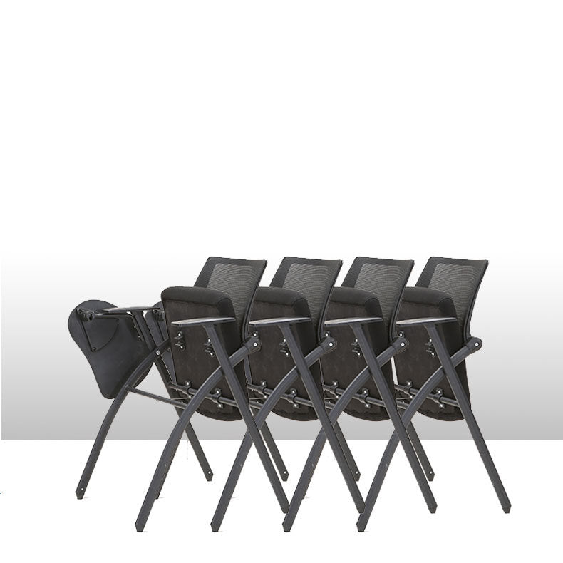 Contemporary Desk Chair Black Fixed Arms Low Back Office Chair Clearhalo 'furn' 'furn_office_chair' 'Furniture' 'Office Chairs' 'Office Furniture' 'office_chair' 5983988