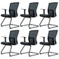 Modern Arms Included Chair Mid-Back Mesh Desk Chair in Black 6 Piece Set Clearhalo 'furn' 'furn_office_chair' 'Furniture' 'Office Chairs' 'Office Furniture' 'office_chair' 5984016