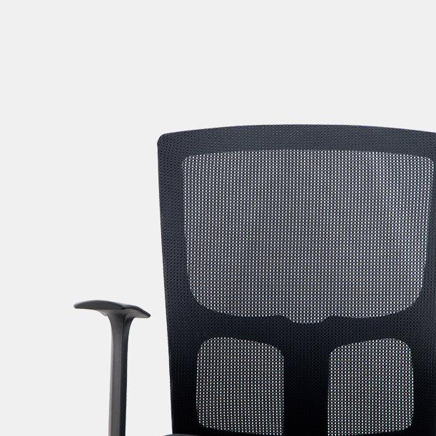 Modern Arms Included Chair Mid-Back Mesh Desk Chair in Black Clearhalo 'furn' 'furn_office_chair' 'Furniture' 'Office Chairs' 'Office Furniture' 'office_chair' 5984022