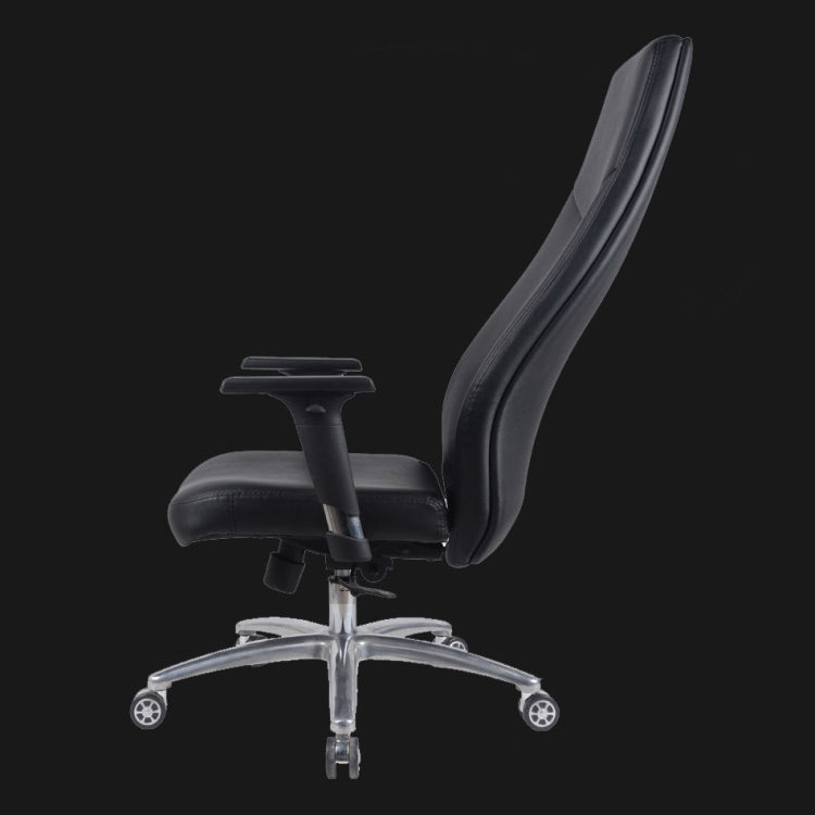 Contemporary Office Chair Wheels Leather High Back Black Executive Chair Clearhalo 'furn' 'furn_office_chair' 'Furniture' 'Office Chairs' 'Office Furniture' 'office_chair' 5984031