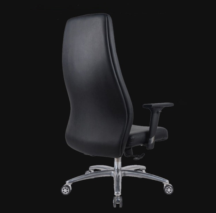 Contemporary Office Chair Wheels Leather High Back Black Executive Chair Clearhalo 'furn' 'furn_office_chair' 'Furniture' 'Office Chairs' 'Office Furniture' 'office_chair' 5984033