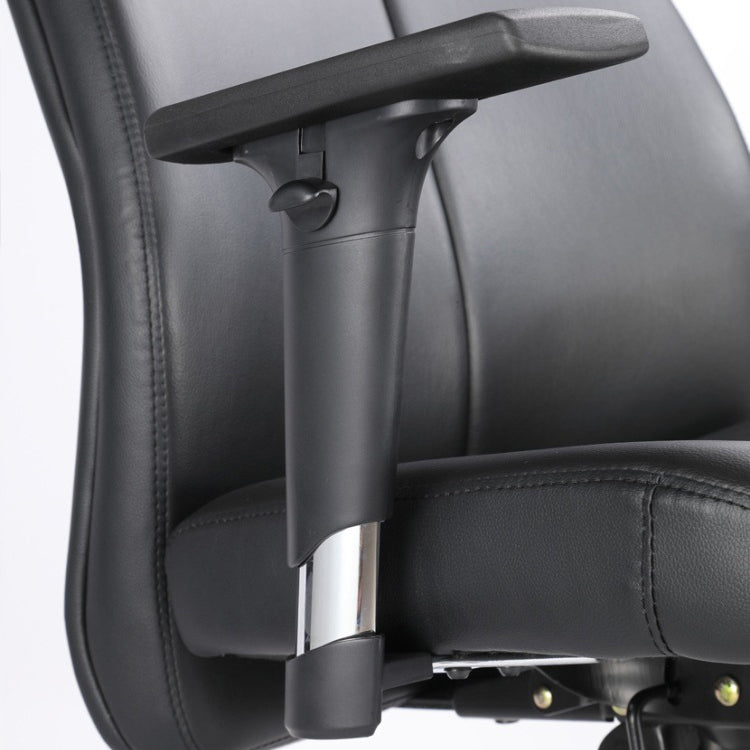 Contemporary Office Chair Wheels Leather High Back Black Executive Chair Clearhalo 'furn' 'furn_office_chair' 'Furniture' 'Office Chairs' 'Office Furniture' 'office_chair' 5984036