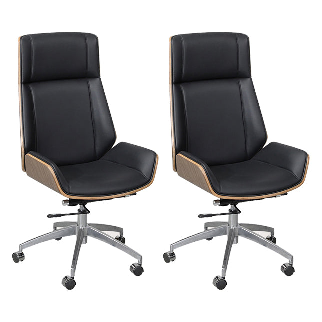 Armless Upholstered Office Chair Modern Slide High Back Management Chair 2 Piece Set Clearhalo 'furn' 'furn_office_chair' 'Furniture' 'Office Chairs' 'Office Furniture' 'office_chair' 5984039