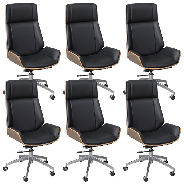 Armless Upholstered Office Chair Modern Slide High Back Management Chair 6 Piece Set Clearhalo 'furn' 'furn_office_chair' 'Furniture' 'Office Chairs' 'Office Furniture' 'office_chair' 5984042