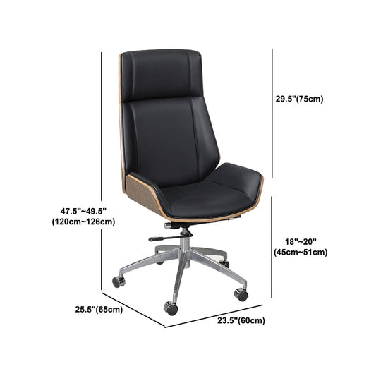 Armless Upholstered Office Chair Modern Slide High Back Management Chair Clearhalo 'furn' 'furn_office_chair' 'Furniture' 'Office Chairs' 'Office Furniture' 'office_chair' 5984051
