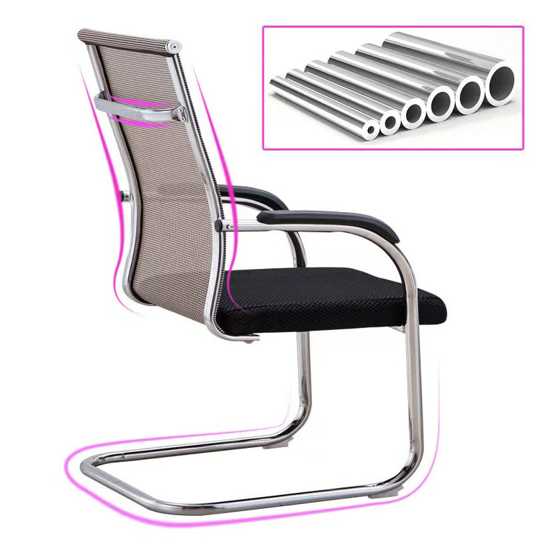 Contemporary Arm Chair Fixed Arms No Wheels Conference Chair Clearhalo 'furn' 'furn_office_chair' 'Furniture' 'Office Chairs' 'Office Furniture' 'office_chair' 5984068