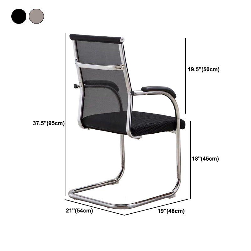 Contemporary Arm Chair Fixed Arms No Wheels Conference Chair Clearhalo 'furn' 'furn_office_chair' 'Furniture' 'Office Chairs' 'Office Furniture' 'office_chair' 5984070